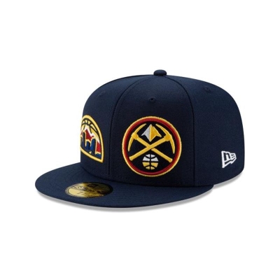 Sapca New Era Denver Nuggets NBA Double Hit 59FIFTY Fitted - Albastri